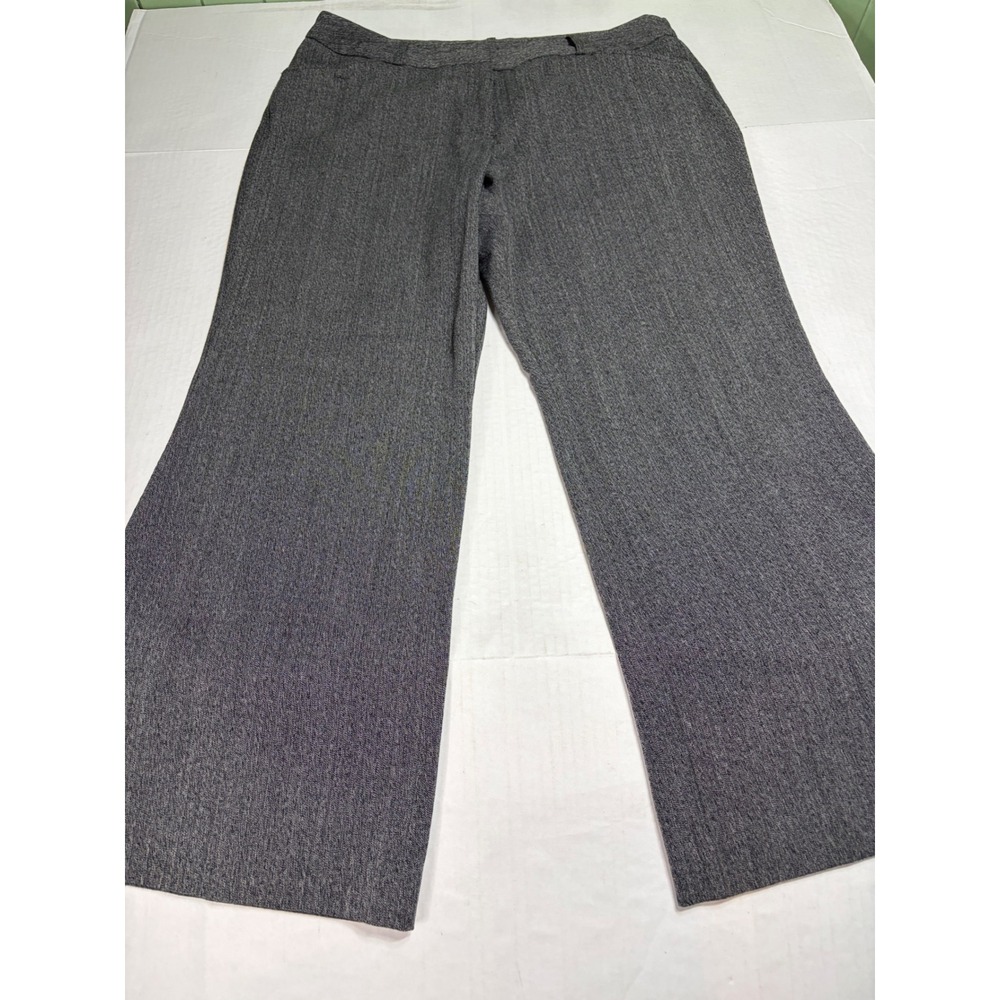 Worthington Gray Herringbone Wide Leg Dress Pants Petite Modern Fit 16P